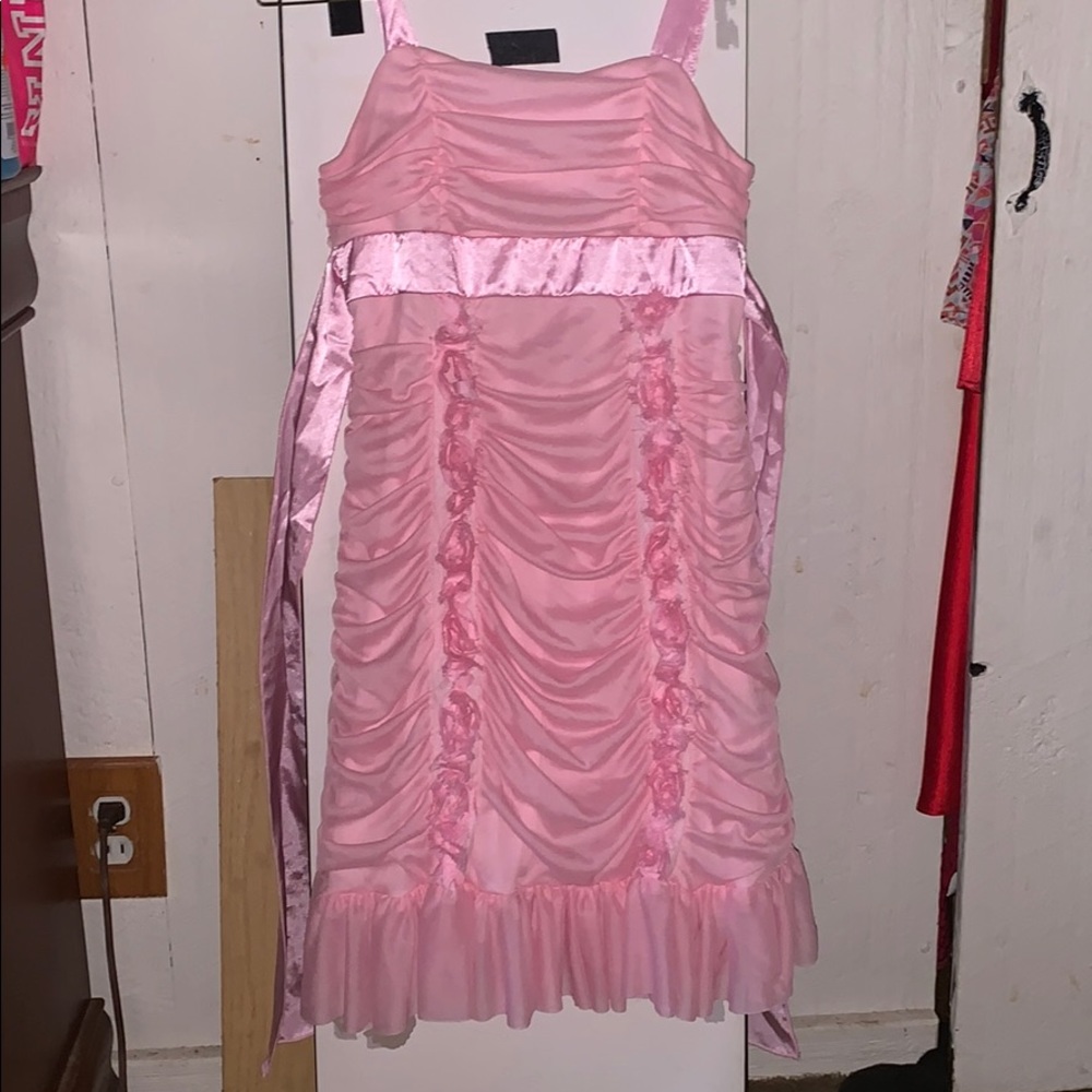 Ruby rox ruffled kids pink dress